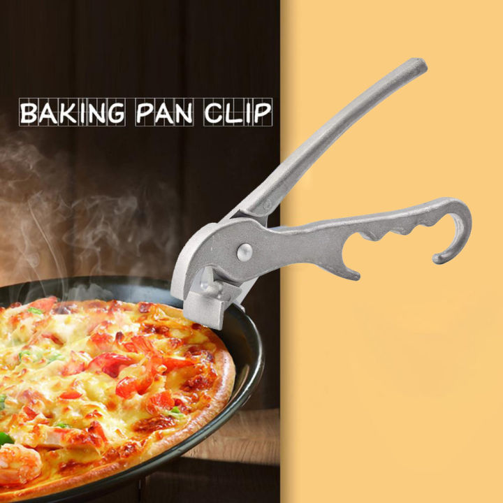 Pan Gripper, Aluminum Gripper Pizza Pan Tongs Stone Pot Clamp for Bowl,  Plate, Tray