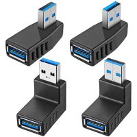 Top Deals 4PCS USB 3.0 Adapter Couplers 90 Degree Male To Female USB Connector - Including Left,Right,Up,Down Angle Adapter