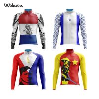 ZZOOI Women Spring Autumn Cycling Jersey MTB Bike Jersey Shirt Long Sleeve Mountain Bicycle Cycling Clothing Quick Dry Breathable Bike Men