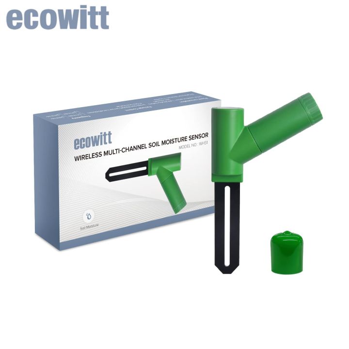 ecowitt-wh51เครื่องวัดความชื้นของดินเครื่องทดสอบดินเครื่องทดสอบการตรวจสอบน้ำในสวนพืช8ช่องเท่านั้นไม่สามารถถูกใช้คนเดียวได้