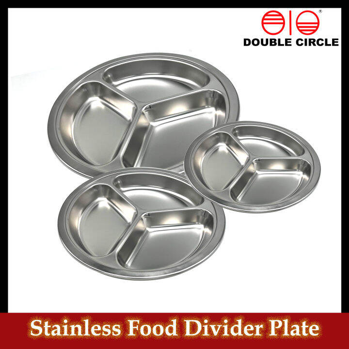 DOUBLE CIRCLE Food Divider Plate Food Plate Tableware Plates