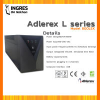 Adlerex L series (สำรองไฟ)(UPS) 800LSX 800va/480w Warranty 2 Years (INGRES)