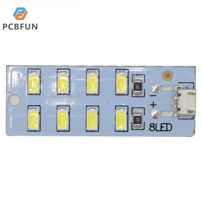 pcbfun 5730 Smd 5V ~ 470mA 430mA สีขาว USB 5730ไฟกลางคืนฉุกเฉินแผงไฟ LED ขนาดเล็ก