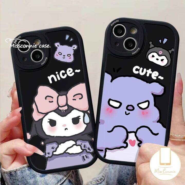 เคสโทรศัพท์มือถือ-tpu-แบบนิ่ม-ลายการ์ตูน-kuromi-กันกระแทก-สําหรับ-iphone-13-12-14-7-6-8-6s-7plus-8plus-xr-x-xs-2020