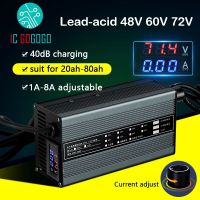 เครื่องชาร์จแบตเตอรี่ตะกั่วกรด48V 60V 72V นันทนาการกลางแจ้ง8A 5A ชิ้นส่วนสเกตบอร์ด