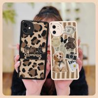 Cartoon leather Phone Case For iphone 12 Mini Dirt-resistant Anti-knock simple Waterproof advanced texture couple cute