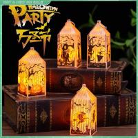 1pcs/4pcs 9.5cm Halloween Plastics LED Candle Tea Light Vintage Castle Pumpkin Ghost Lantern Hanging Lamp Kids Decoration Gift