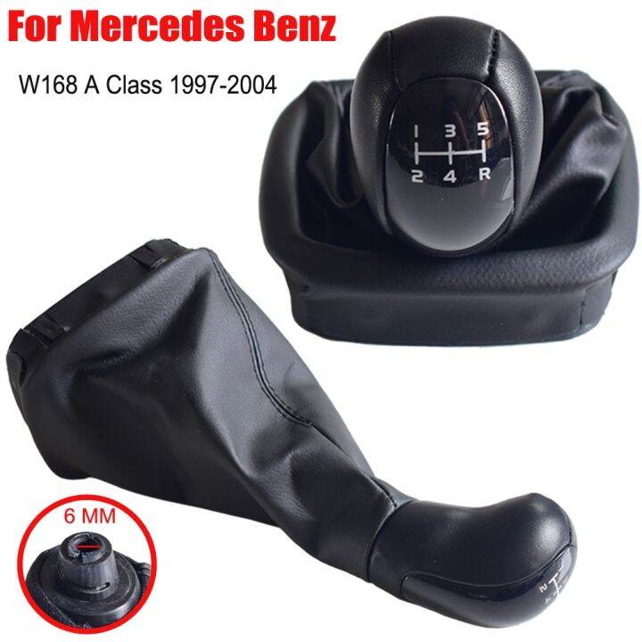 cw-5-speed-car-gear-shift-knob-shifter-lever-gaiter-boot-for-mercedes-for-benz-w168-a-class-1997-2004