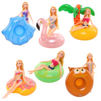 [On Sale]Barwa Fashion Summer Toys 6 PCS Different Styles Swimming Rings Circles Accessories for Barbie Doll Best Princess Baby Girl Birthday Gifts