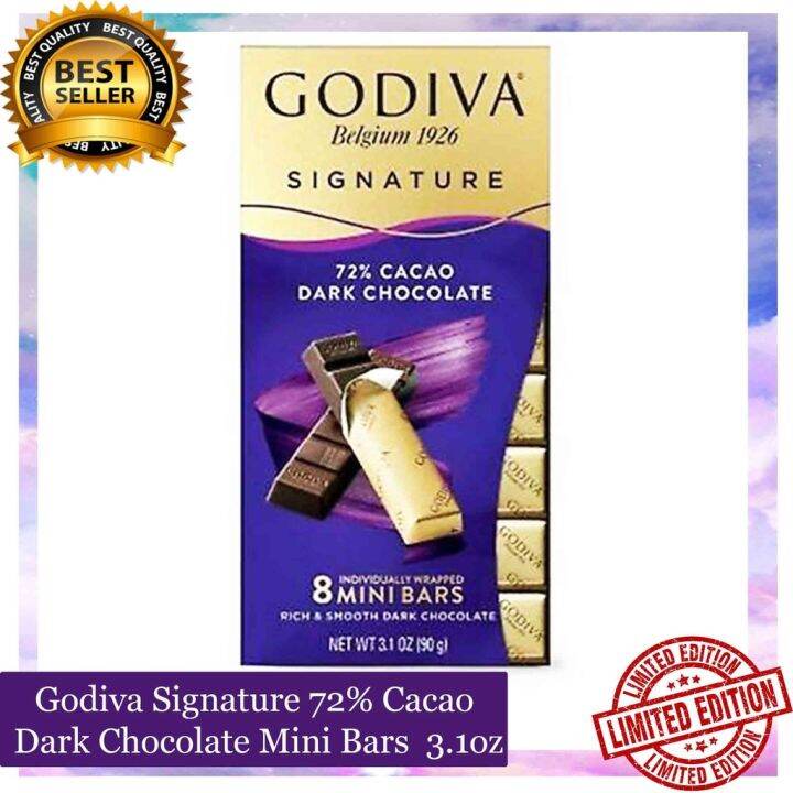 Godiva Signature 72 Cacao Dark Chocolate Mini Bars 3.1oz | Lazada PH