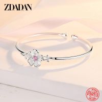 ZDADAN 925ต่างหูเงินแบบบีบสำหรับเครื่องประดับงานแต่งงานแฟชั่นสำหรับผู้หญิง