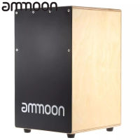 Ammoon ไม้ Cajon กลองมือเด็กกล่องกลอง Persussion เครื่องมือ Stings ยางฟุต23*24*37ซม.