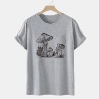 Vintage Mushroom Graphic Tee Aesthetic Retro Style Funny Grunge