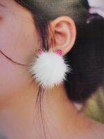 [Han ornaments] ต่างหูวินเทจ Cony Hair Top Grade SuperiorQuality Fashion Dangle Stud Hoop Clip Earrings Jackets 925 Silver