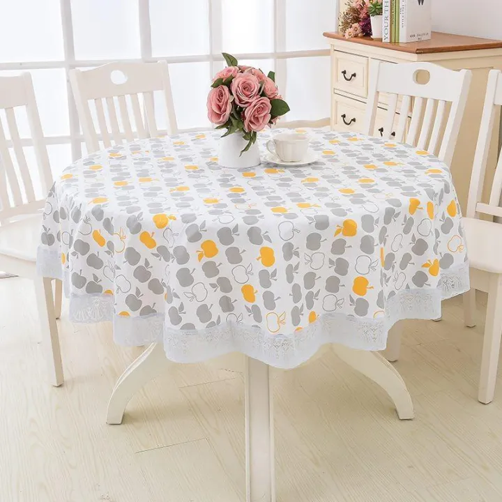 2m Round Pvc Table Cloth Waterproof Disposable Tablecloth Imitation Hotel Mat Dining Cover Lazada Singapore Round Table Mat Dining Cover, Disposable Tablecloths For Round Tables