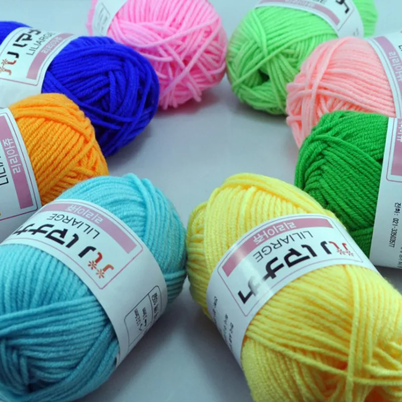 Milk Sweet Soft Cotton Baby Knitting Wool Yarn Thick Yarn Fiber