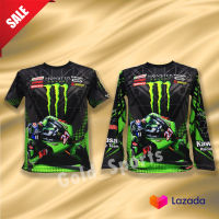 NEW!! Monster kawasaki เสื้อออกทริป รถแข่ง แขนสั้น แขนยาว เสื้อพิมพ์ลาย ผ้าไมโคร