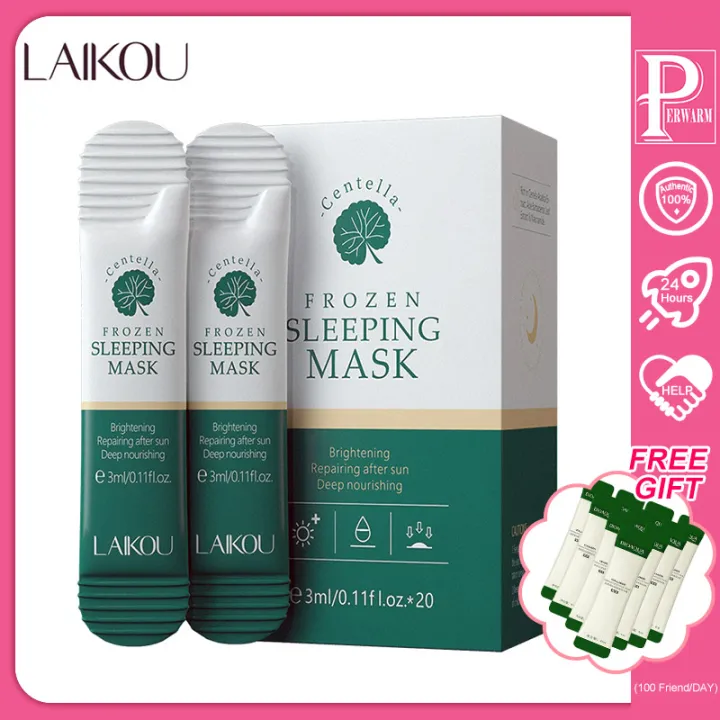 Laikou 20pcsbox Collagen Firming Sleeping Mask Hydrating Moisturizing Night Repair Mask Face 5758