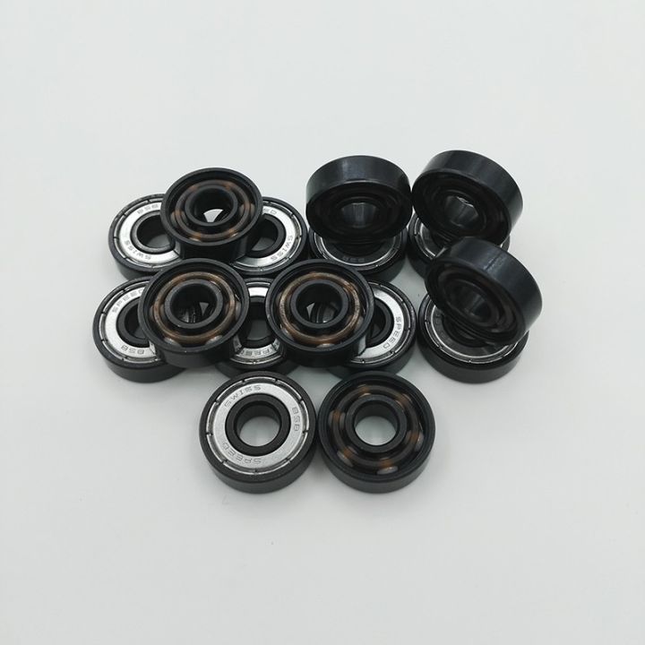 best-price-16-pcs-inline-speed-skates-roller-patins-white-ceramic-608-bearing-ilq-9-ilq-11-si3n4-black-hybrid-6-bead-for-seba