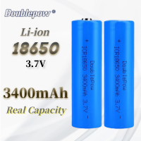 3400mAh 3.7V 18650 Lithium Battery Full Capacity for Intercom Doorbell Headlamp Flashlight Small Fan Table