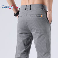 Cozy Up กางเกงผู้ชาย Chinos ตรงหลวมสบายๆสีทึบสบาย