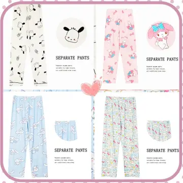 Spring/summer Milk Silk Pajamas Women's Long-sleeved Home Suit Kawaii Anime  Pochacco Sleepwear Cute Loose Homewear Clothes