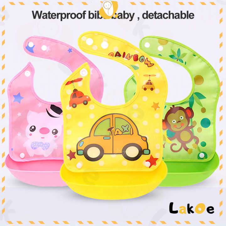 Lakoe Detachable bib for baby boy light waterproof bib Lazada PH