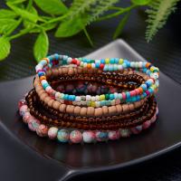 Bohemian Multilayer Rice Beads Bracelets Set for Women Colorful Handmade Glass Beaded Bracelet Summer Jewelry Bangles Charms and Charm Bracelet