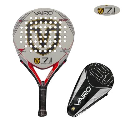 Vairo 7.1 High Quality Padel Rackets Series Palas Carbon Fiber Board Paddle EVA Face Tennis Beach Racquet Bag
