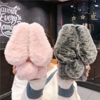 Cute Fluffy Case For Huawei Nova 5T P40 lite e 9X honor 50 X8 X9 X9a 5G 10 9 8X 8S 8 Y9 Prime 2019 P Smart Z Phone Rabbit Cover