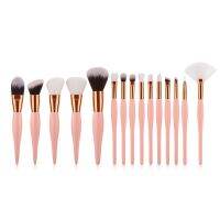 【cw】 15pcs/set Makeup Brushes Pink Gold Handle Soft Synthetic Hair for Eyeshadow Foundation Set 【hot】