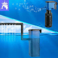 Mini 3 In 1 Aquarium Filter Submersible เครื่องสูบน้ำสเปรย์น้ำตกเพิ่มออกซิเจน4W Multi-Ftion Fish Tank เครื่องกรองภายใน