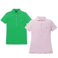 Womens Golf Apparel Summer New Outdoor Sports Solid Breathable Fast Drying Short Sleeve T-shirt Polo Shirt