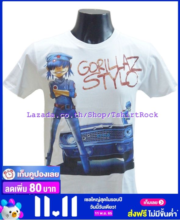 เสื้อวง-gorillaz-กอริลลาซ-ไซส์ยุโรป-เสื้อยืดวงดนตรีร็อค-เสื้อร็อค-grl8015-ส่งจาก-กทม