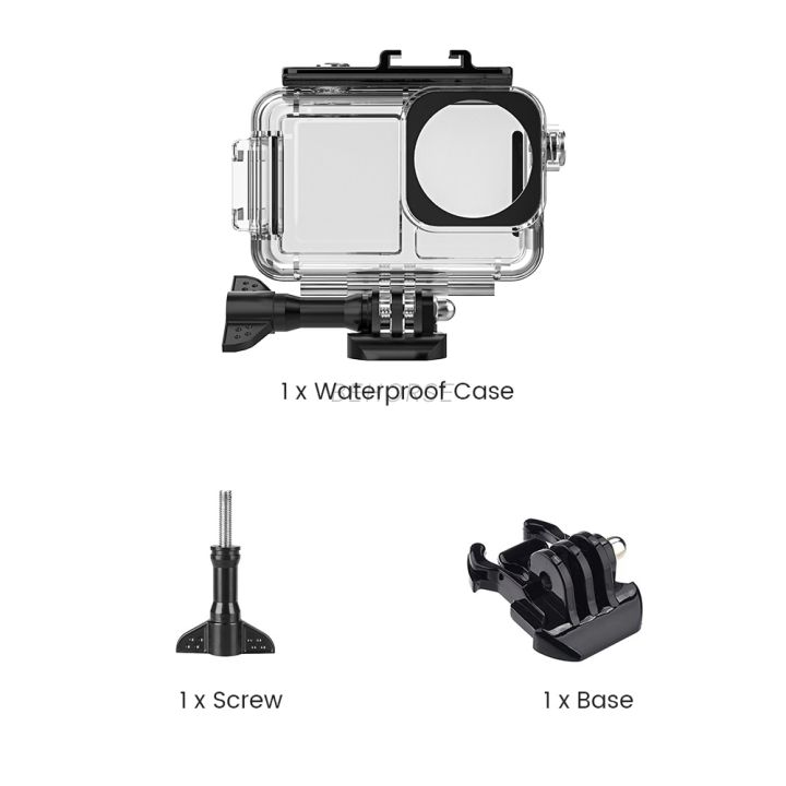 ซองกันน้ำ40ม-สำหรับเคสหุ้มดำน้ำใต้น้ำ3พร้อมเมาท์สำหรับ-dji-action-3อุปกรณ์เสริมกล้อง