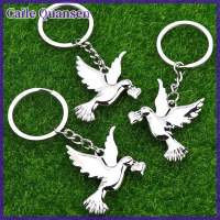 Caile 1pcs Dove of Peace จี้พวงกุญแจ DIY พวงกุญแจพวงกุญแจพวงกุญแจของขวัญ