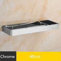 Bathroom Shelf Stainless Steel Gold Shower Rack Corner Shelf Square Bath Shower Shelf Nail Free Black Storage Organizer Rack