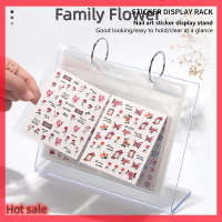 Family Flower Flash Sale สติกเกอร์ติดเล็บ17หน้าสำหรับจัดเก็บหนังสืออุปกรณ์ตกแต่งเล็บฟิล์มพลาสติกใสตกแต่งเล็บ