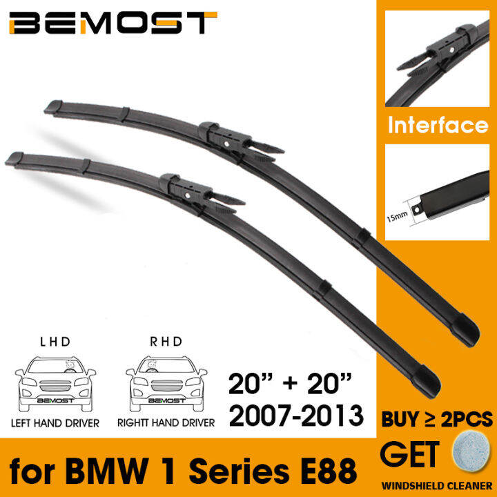 Blade Wiper Kereta Depan Tetingkap Cermin Depan Getah Silikon Refill Wiper untuk Bmw 1 Siri E88
