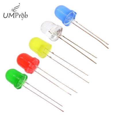 0.5w 8mm White Ultra-Bright LED Light Lamp Emitting Diodes Super Bright8mm Red Green Blue Yellow RGB 2V 3V 20mA Diodes Electrical Circuitry Parts