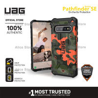 UAG Pathfinder SE Camo Series Phone Case for Samsung Galaxy S10 Plus / S10e with Protective Case Cover - Orange