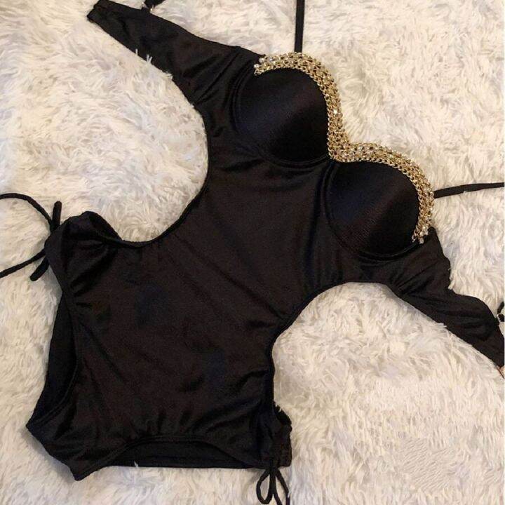 High Quality Swimsuits 2023 Sexy Crystal One Piece Swimwear Women