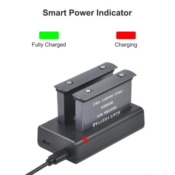 2ใน1ฮับชาร์จไฟสำหรับ-insta360-x3หนึ่ง-x2ที่ชาร์จความเร็วสูง-insta360แท่นชาร์จสองหัว-led-x3อุปกรณ์เสริมสำหรับชุดกล้องถ่ายภาพแบบพาโนรามา