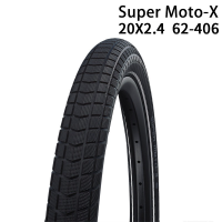 Schwalbe ยางรถจักรยาน MOTO-X แรงสูง20X2.4,62-406 3มม. 5ระดับสีเขียวเขียวป้องกันจักรยานถนน BMX 20นิ้ว