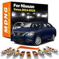 MDNG 10Pcs Canbus ภายในรถ LED Light Kit สำหรับ Nissan Versa 2014 2015 2016 2017 2018 2019 Trunk Dome แผนที่ใบอนุญาตโคมไฟ