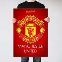 โปสเตอร์ โลโก้ แมนเชสเตอร์ ยูไนเต็ด ภาพคมชัดใบหนาเกรด A ขนาด 20x28 นิ้ว - Poster Logo Manchester United