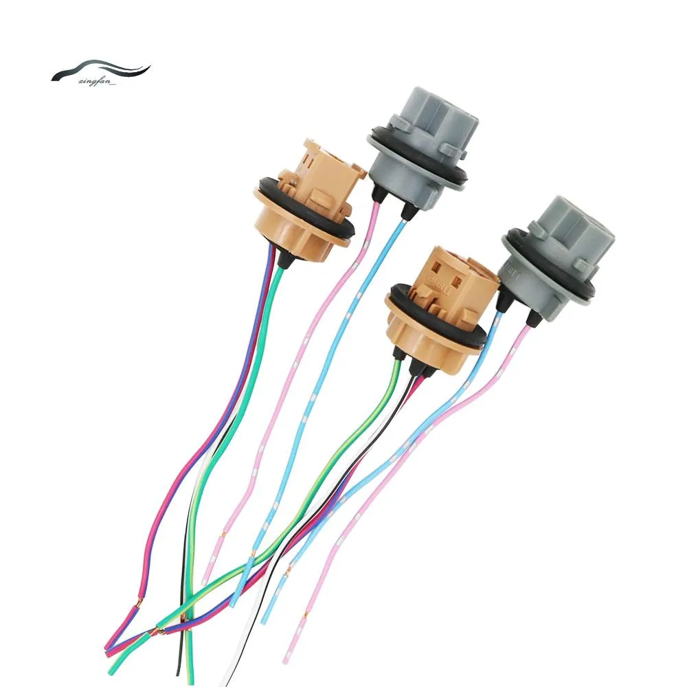2 Pieces of  7443 Brake Signal LED Bulb Lights Socket Harness Plug