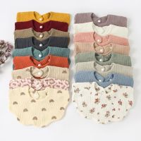 【DT】hot！ Baby Feeding Bib Bandana Burp Scarf Printed Soft Cotton Absorbent Saliva Breathable Apron G99C