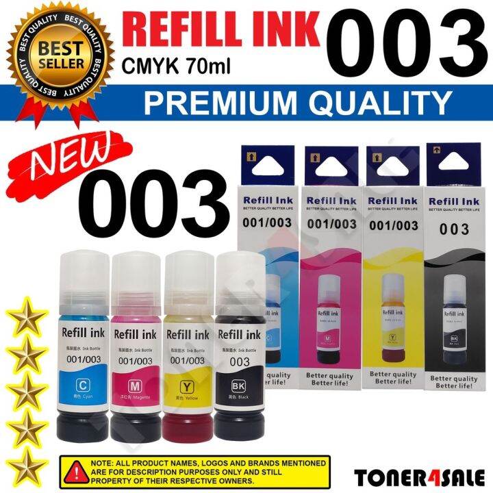 refill ink 003 for epson L3110 L3210 L1110 L1210 L1250 L3116 L3216 ...