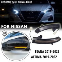 สำหรับนิสสัน Altima เทียน่า2019 2020 2021 2022แบบไดนามิกเลี้ยวไฟกระจกมองข้างตัวบ่งชี้ลำดับไฟกระพริบโคมไฟ